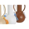 Кувшин DKD Home Decor Белый Бежевый терракот Dolomite бахрома 14 x 14 x 25,6 cm (3 штук)