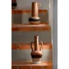 Vāze DKD Home Decor Balts Pelēks Terakota Porcelāns 12,7 x 12,5 x 30 cm (3 gb.)