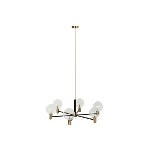 Pakabinamas apšvietimas DKD Home Decor 83 x 83 x 128 cm Stiklas Juoda Auksinis Metalinis 9 W
