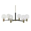 Pakabinamas apšvietimas DKD Home Decor 83 x 83 x 128 cm Stiklas Juoda Auksinis Metalinis 9 W
