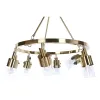 Pakabinamas apšvietimas DKD Home Decor 66 x 66 x 60 cm Stiklas Auksinis Metalinis 40 W