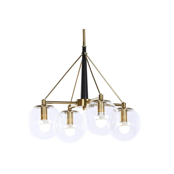 Pakabinamas apšvietimas DKD Home Decor 50 x 50 x 144 cm Stiklas Auksinis Metalinis 50 W