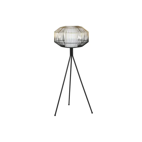 Lattialamppu DKD Home Decor Musta Kullattu Rauta 50 W 220 V 39 x 39 x 103 cm