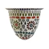 griestu gaismas DKD Home Decor Stikls Metāls Daudzkrāsains 25 W 20 x 20 x 28 cm (2 gb.)