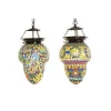 Pakabinamas apšvietimas DKD Home Decor Stiklas Metalinis Spalvotas 25 W 20 x 20 x 28 cm (2 vnt.)