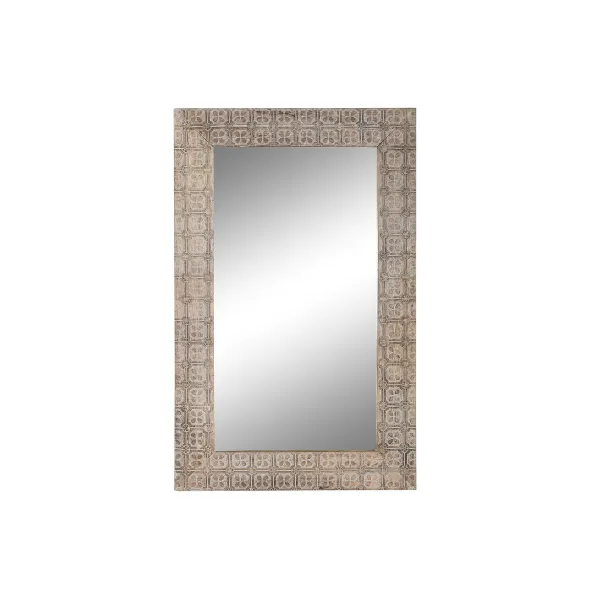 Sienas spogulis DKD Home Decor Brūns Dabisks Indietis 76,5 x 3 x 122 cm