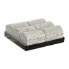 Lādīte DKD Home Decor Balts Bronza Alumīnijs Mango koks 7,5 x 5,3 x 5,3 cm (6 gb.)