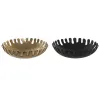 Декор для центра стола DKD Home Decor Чёрный Позолоченный Алюминий 32 x 32 x 9 cm (2 штук)