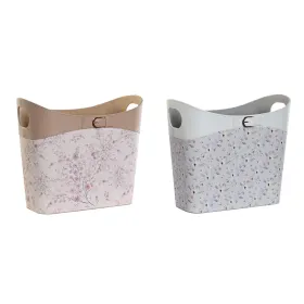 Žurnalų laikiklis DKD Home Decor Mėlyna Balta Pilka Šviesiai rožinis Poliuretanas PVC 39 x 21 x 34 cm (2 vnt.)