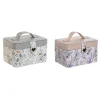 Korurasia DKD Home Decor Valkoinen Harmaa Liila Vaaleanpunainen Polyuretaani Peili 17 x 12 x 10 cm (2 osaa)