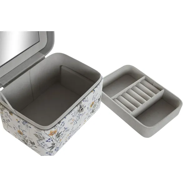 Korurasia DKD Home Decor Valkoinen Harmaa Liila Vaaleanpunainen Polyuretaani Peili 17 x 12 x 10 cm (2 osaa)