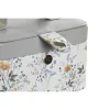 Dėžutė DKD Home Decor Balta Pilka Alyvinė Šviesiai rožinis Poliuretanas Veidrodis 17 x 12 x 10 cm (2 vnt.)