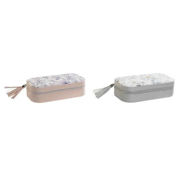 Korurasia DKD Home Decor Valkoinen Harmaa Liila Vaaleanpunainen Polyuretaani Peili 18,5 x 10 x 5 cm (2 osaa)