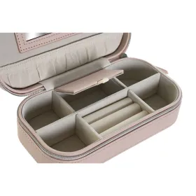 Lādīte DKD Home Decor Balts Pelēks Ceriņš Gaiši Rozā Poliuretāns spogulis 18,5 x 10 x 5 cm (2 gb.)