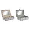 Шкатулка DKD Home Decor Белый Серый Лиловый Полиуретан 18 x 12,5 x 7,5 cm (2 штук)