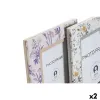Nuotraukų rėmelis DKD Home Decor Balta Pilka Alyvinė Šviesiai rožinis Aliuminis (2 vnt.)