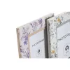 Foto rāmis DKD Home Decor Balts Pelēks Ceriņš Gaiši Rozā Alumīnijs (2 gb.)
