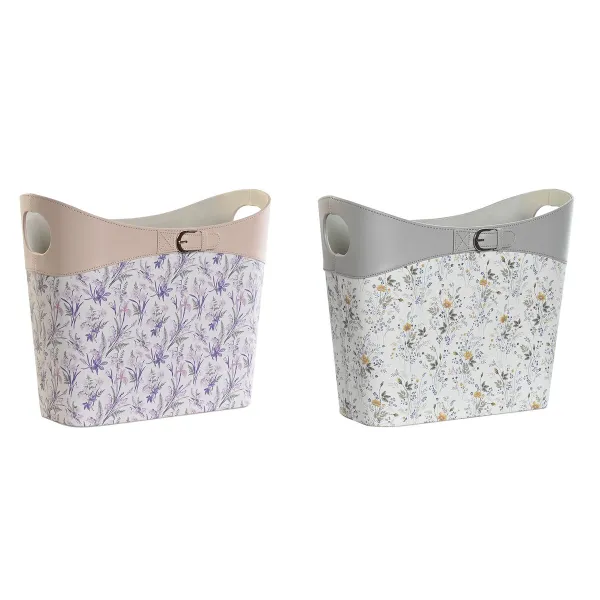 Žurnālu plaukts DKD Home Decor Balts Pelēks Ceriņš Gaiši Rozā Poliuretāns 39 x 21 x 34 cm (2 gb.)