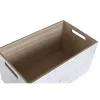 Контейнер для хранения DKD Home Decor Синий Розовый Деревянный MDF 36 x 21 x 18 cm (2 штук)