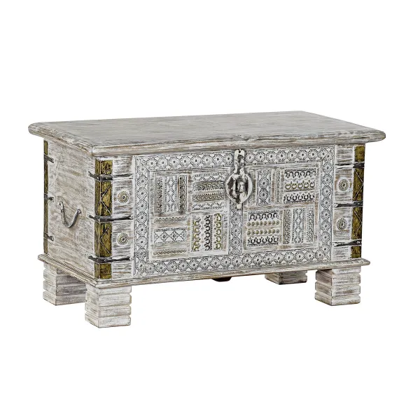 Arkku DKD Home Decor Metalli Mangopuu 80 x 40 x 45 cm