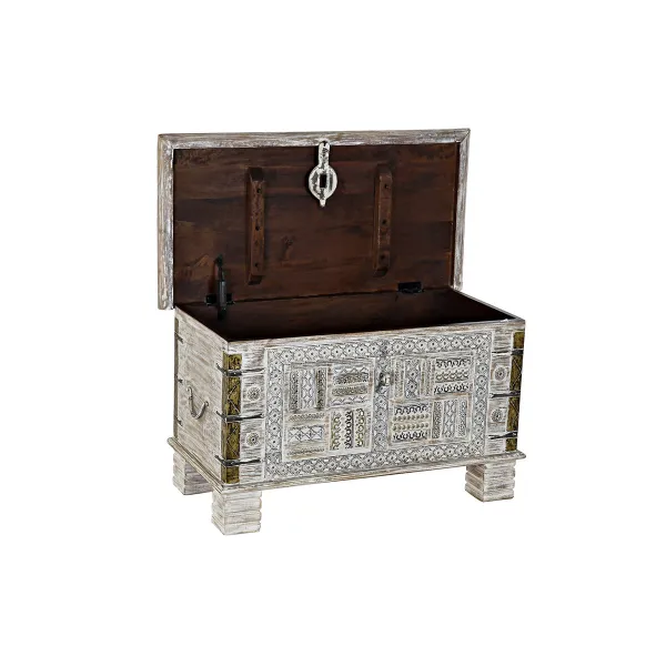 Dėžė DKD Home Decor Metalinis Mango mediena 80 x 40 x 45 cm
