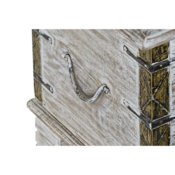 Pūra lāde DKD Home Decor Metāls Mango koks 80 x 40 x 45 cm