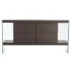 Sivupöytä DKD Home Decor Ruskea Läpinäkyvä Kristalli Pähkinäpuu Puu MDF 160 x 45 x 80 cm