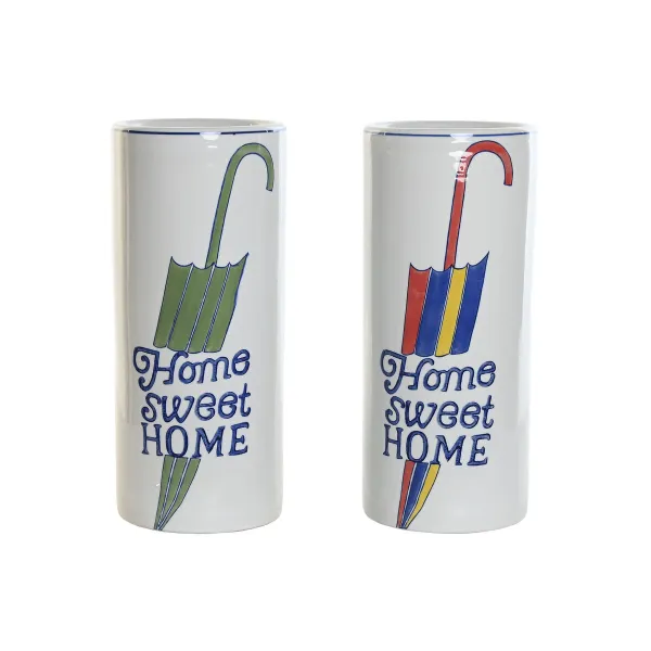 Sateenvarjoteline DKD Home Decor Monivärinen Kaupunki 19 x 19 x 44 cm 19 x 19 x 45 cm (2 osaa)