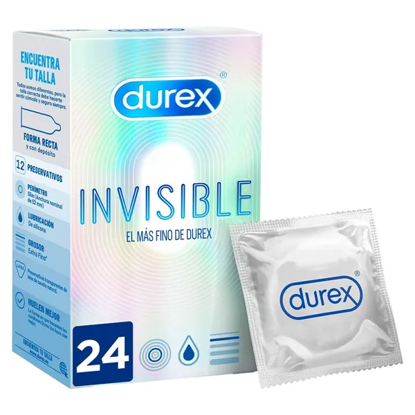 Invisible Extra Sensitivo Condoms Durex 24 Units