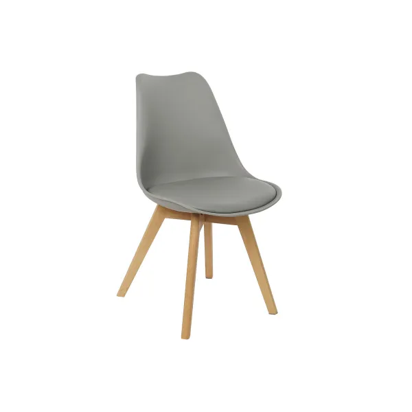 Chair DKD Home Decor Brown Grey Natural Foam polypropylene beech wood Polyurethane 48 x 55 x 83 cm