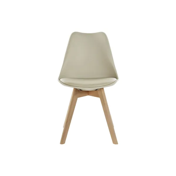 Tuoli DKD Home Decor Beige Luonnollinen Vaahto polypropeeni pyökki Polyuretaani 48 x 54 x 82 cm 48 x 55 x 83 cm