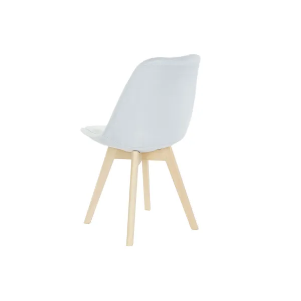 Kėdė DKD Home Decor Mėlyna Rusvai gelsva Poliesteris Porolonas buko mediena 48 x 56 x 83 cm