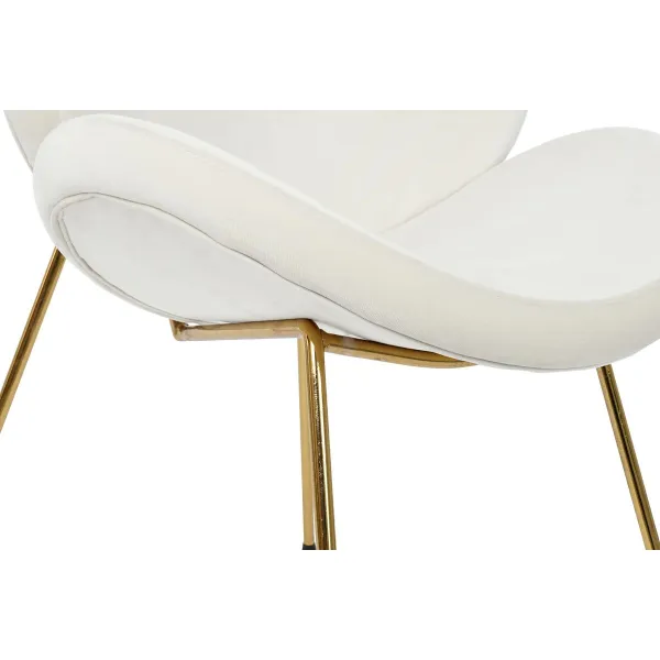 Стуль DKD Home Decor Белый Позолоченный 63 x 57 x 73 cm