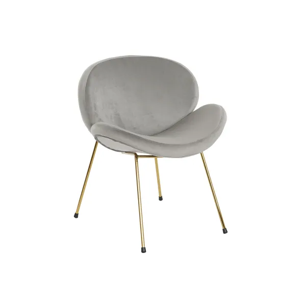 Стуль DKD Home Decor Позолоченный Светло-серый 62 x 58 x 73 cm