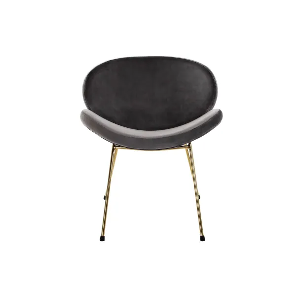 Стуль DKD Home Decor Чёрный Позолоченный полиэстер Металл 62 x 58 x 73 cm