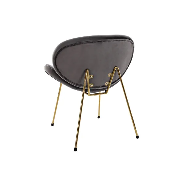 Стуль DKD Home Decor Чёрный Позолоченный полиэстер Металл 62 x 58 x 73 cm
