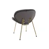 Стуль DKD Home Decor Чёрный Позолоченный полиэстер Металл 62 x 58 x 73 cm