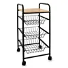 Vegetable trolley Quid Square Metal (34 x 34 x 76 cm)