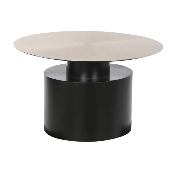 Вспомогательный стол DKD Home Decor 76 x 76 x 46 cm Чёрный Позолоченный Железо