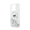Karl Lagerfeld Liquid Glitter Choupette Head MagSafe - iPhone 15 Pro Max Case (Transparent)