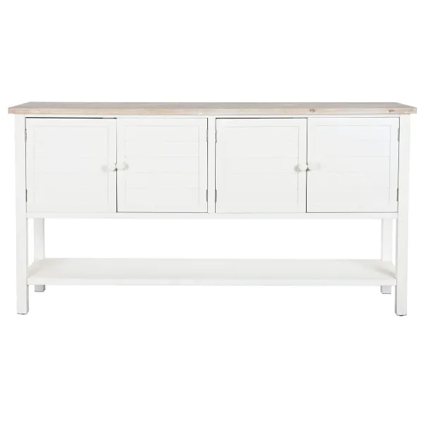 Sivupöytä DKD Home Decor Valkoinen Kuusi Puu MDF 160 x 40 x 86 cm