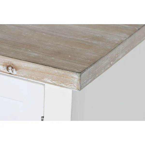 Sivupöytä DKD Home Decor Valkoinen Kuusi Puu MDF 160 x 40 x 86 cm