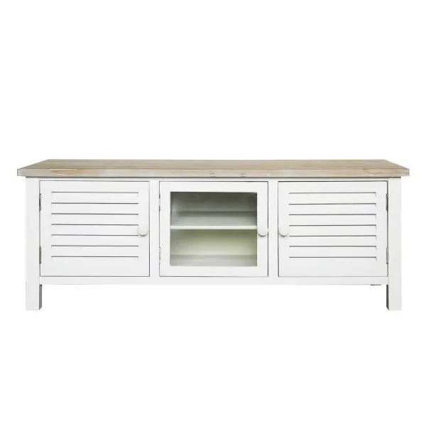 TV furniture DKD Home Decor Fir White MDF Wood 120 x 40 x 45 cm