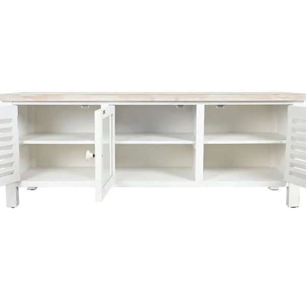 Televizoriaus baldai DKD Home Decor Eglė Balta Medžio MDF 120 x 40 x 45 cm