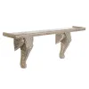 Hyllyt DKD Home Decor Valkoinen Luonnollinen Mangopuu 78 x 15 x 28 cm
