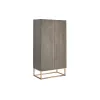 Kaappi DKD Home Decor 70 x 38 x 140 cm Kullattu Puu Tumman harmaa