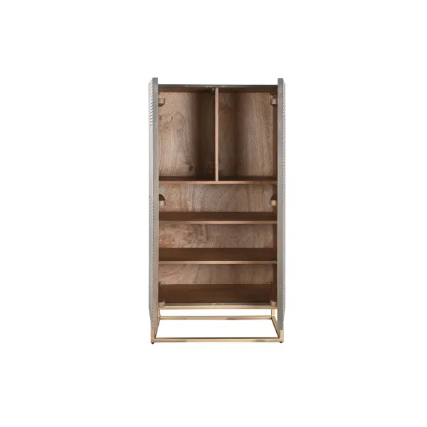 Шкаф DKD Home Decor 70 x 38 x 140 cm Позолоченный Деревянный Темно-серый