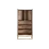 Шкаф DKD Home Decor 70 x 38 x 140 cm Позолоченный Деревянный Темно-серый