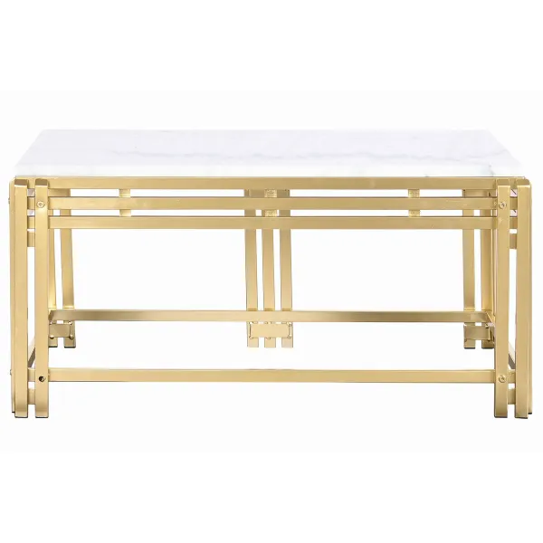 Olohuoneen pöytä DKD Home Decor Metalli Alumiini Marmori 80 x 40 x 40 cm