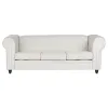 Sofa DKD Home Decor White Brown Cream Wood 209 x 84 x 76 cm
